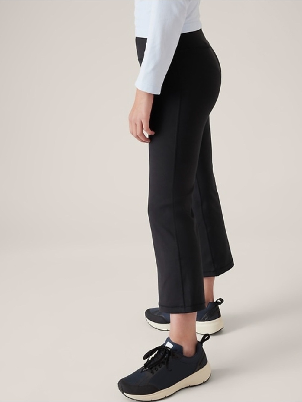 Athleta Girl Chit Chat Kick Flare Capri Pant in Black